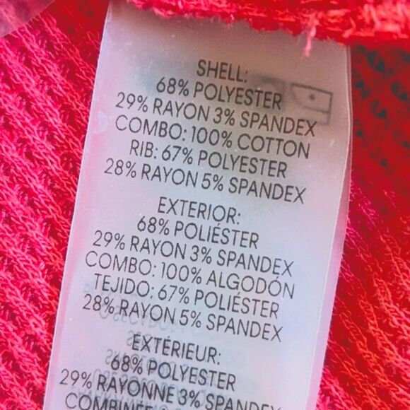 Calvin Klein Pink Waffle‑Knit Henley Top (Women’s M) - Picture 9 of 11